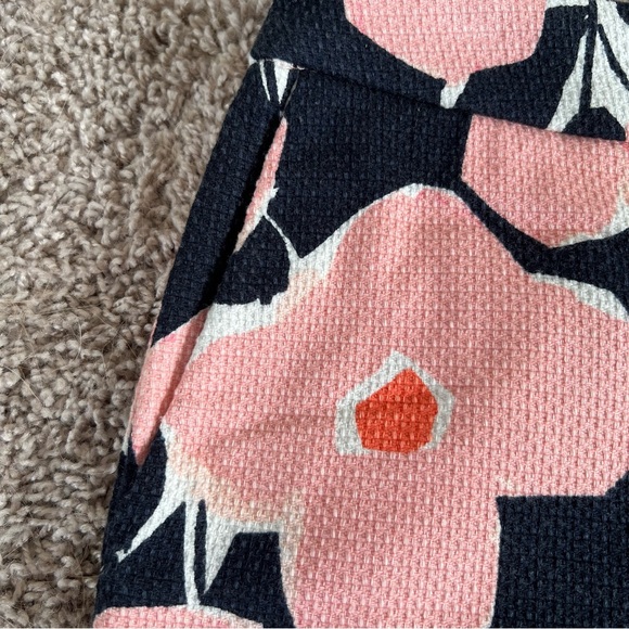 {Anthropologie} NWT Georgie Scalloped Floral Retro Blue Pink Shorts - Picture 12 of 12